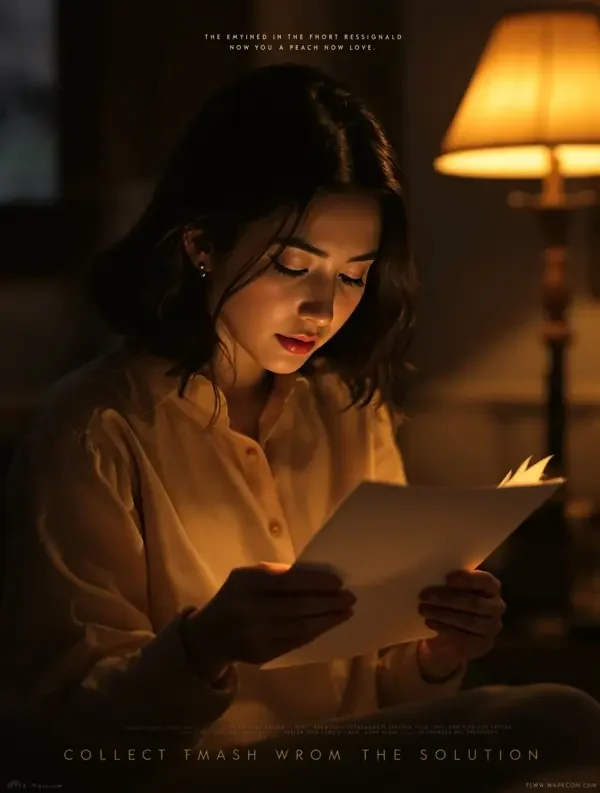 黄果短剧《第七封来信》封面，悬疑题材短剧